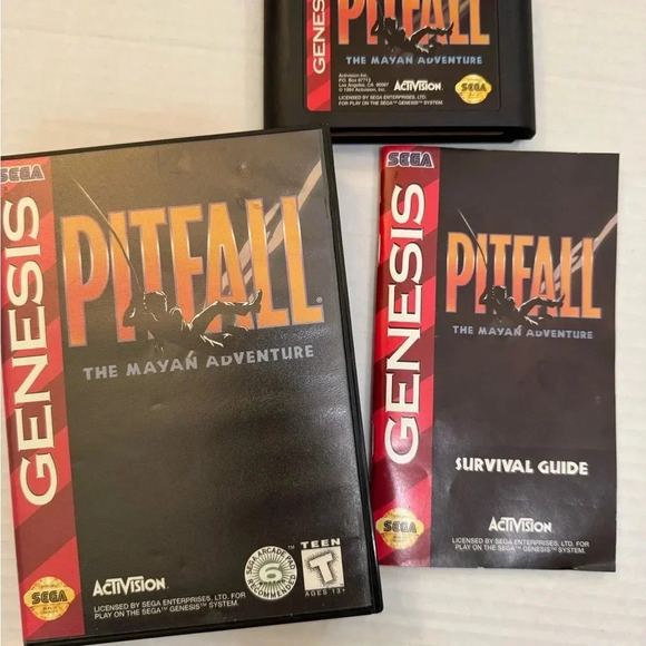 Pitfall: The Mayan Adventure Sega Genesis Tested And Works Game Case And Manual - Picture 4 of 6